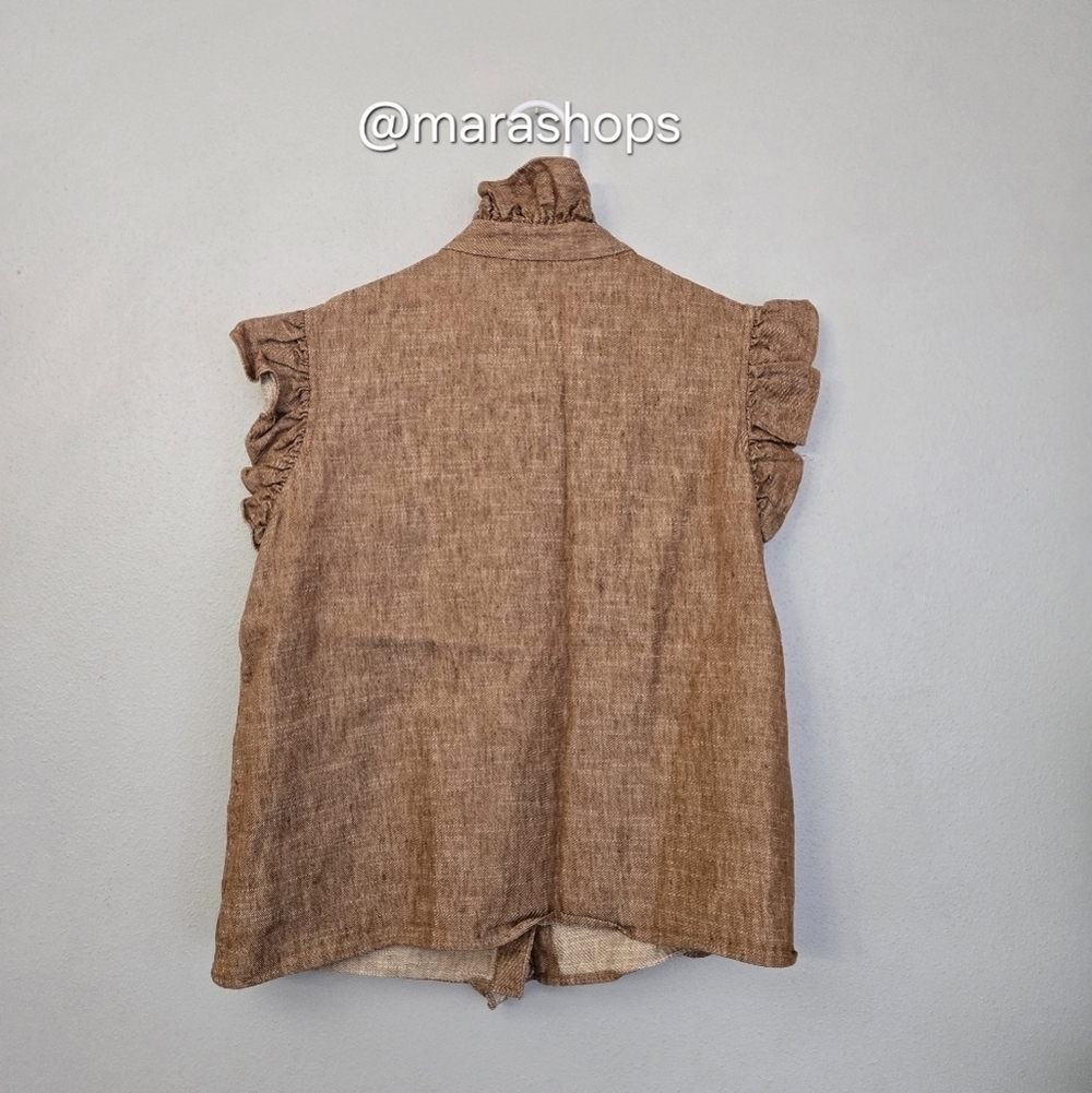 Christy Lynn Marfa Linen Top Clay - Picture 5 of 6